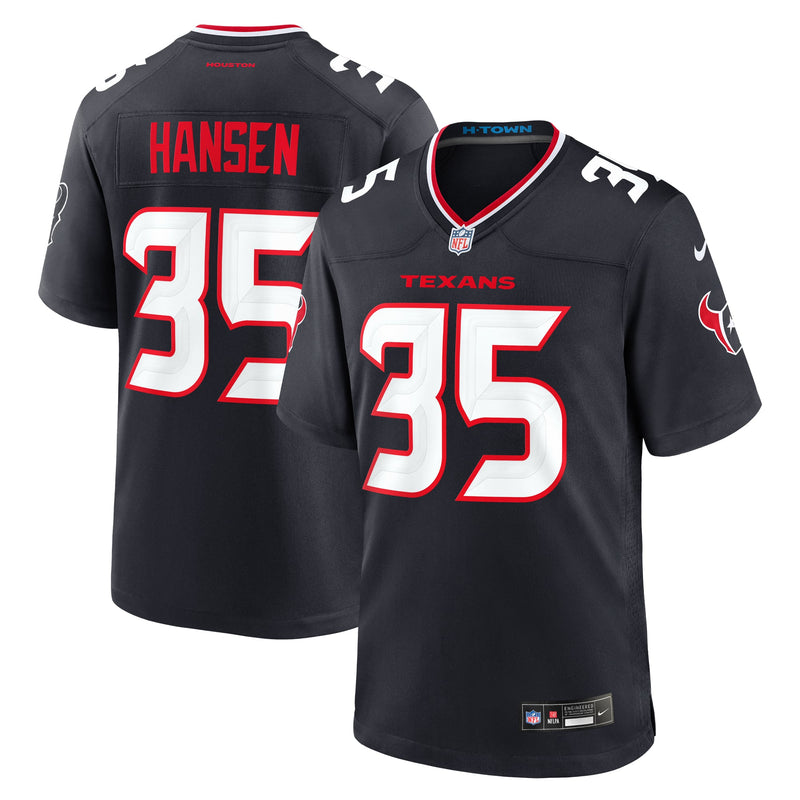 Houston Texans Jake Hansen Nike Navy Team Game Jersey