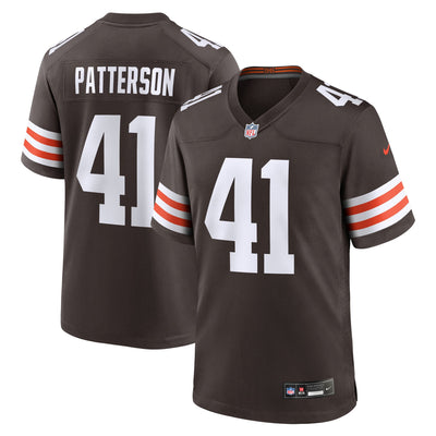 Cleveland Browns Jaret Patterson Nike Brown Team Game Jersey