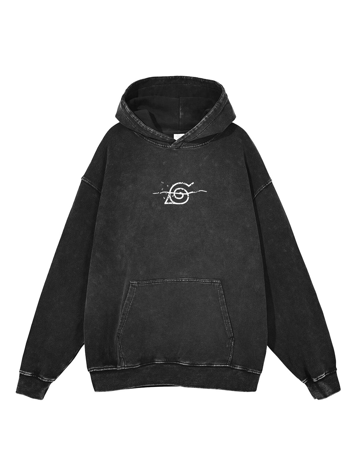 Washed black hoodie with Itachi Uchiha Naruto Vengeance Ninja graphic – photo 2