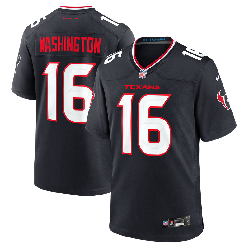 Houston Texans Montrell Washington Nike Navy Team Game Jersey