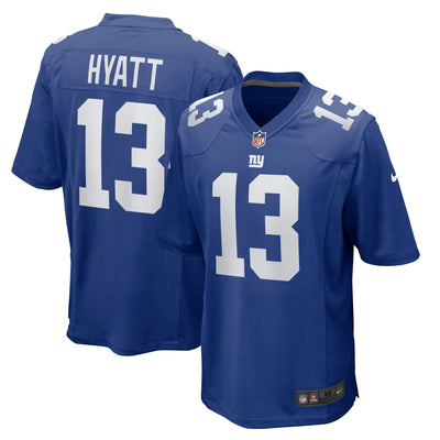 New York Giants Jalin Hyatt Nike Royal Team Game Jersey