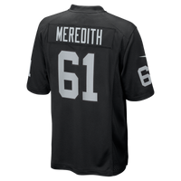 Las Vegas Raiders Jordan Meredith Nike Black Game Player Jersey