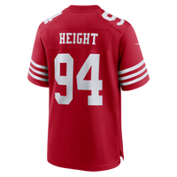 San Francisco 49ers Romello Height Nike Scarlet Team Game Jersey