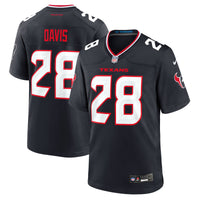 Houston Texans Jaden Davis Navy jersey – view 1