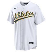 Athletics Nike White Home Replica Custom Jersey