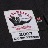 Detroit Lions Calvin Johnson Mitchell & Ness Black 2007 Authentic Throwback Jersey