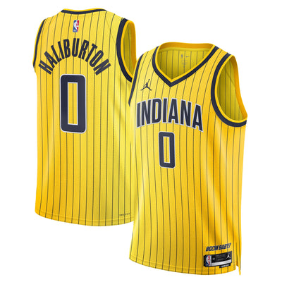Indiana Pacers Jordan Brand Replica Statement Edition Swingman Jersey - Gold - Tyrese Haliburton -