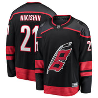 Carolina Hurricanes Alexander Nikishin Fanatics Black Home Breakaway Jersey