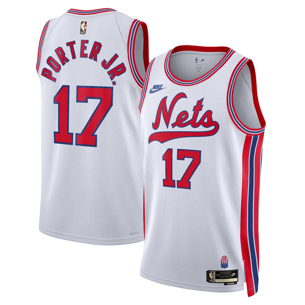 Brooklyn Nets Nike Classic Edition Jersey - White - Michael Porter Jr. -