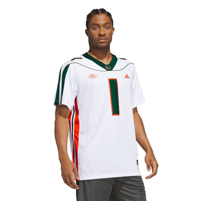 #1 Miami Hurricanes adidas It's Back Premier Jersey - White