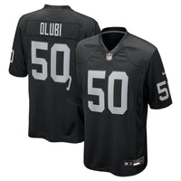 Las Vegas Raiders Segun Olubi Nike Black Team Game Jersey
