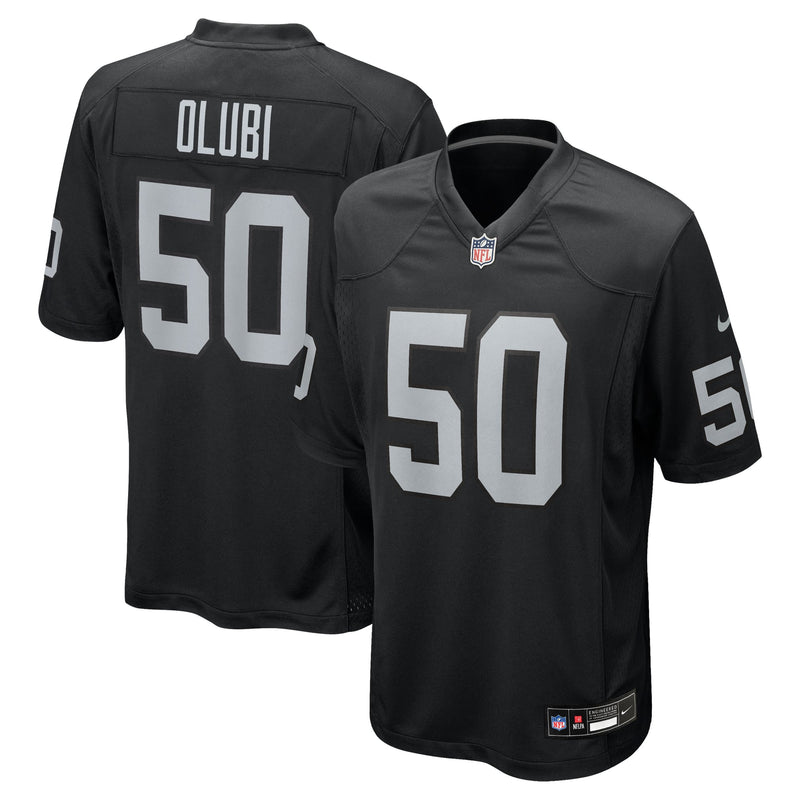 Las Vegas Raiders Segun Olubi Nike Black Team Game Jersey