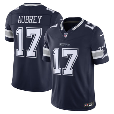 Dallas Cowboys Brandon Aubrey Nike Navy Team Vapor F.U.S.E. Printed Limited Jersey