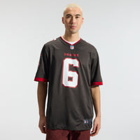 Tampa Bay Buccaneers Baker Mayfield Nike Pewter Alternate Game Player Jersey