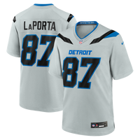 Detroit Lions Sam LaPorta Nike Silver 2026 Rivalries Collection Game Jersey
