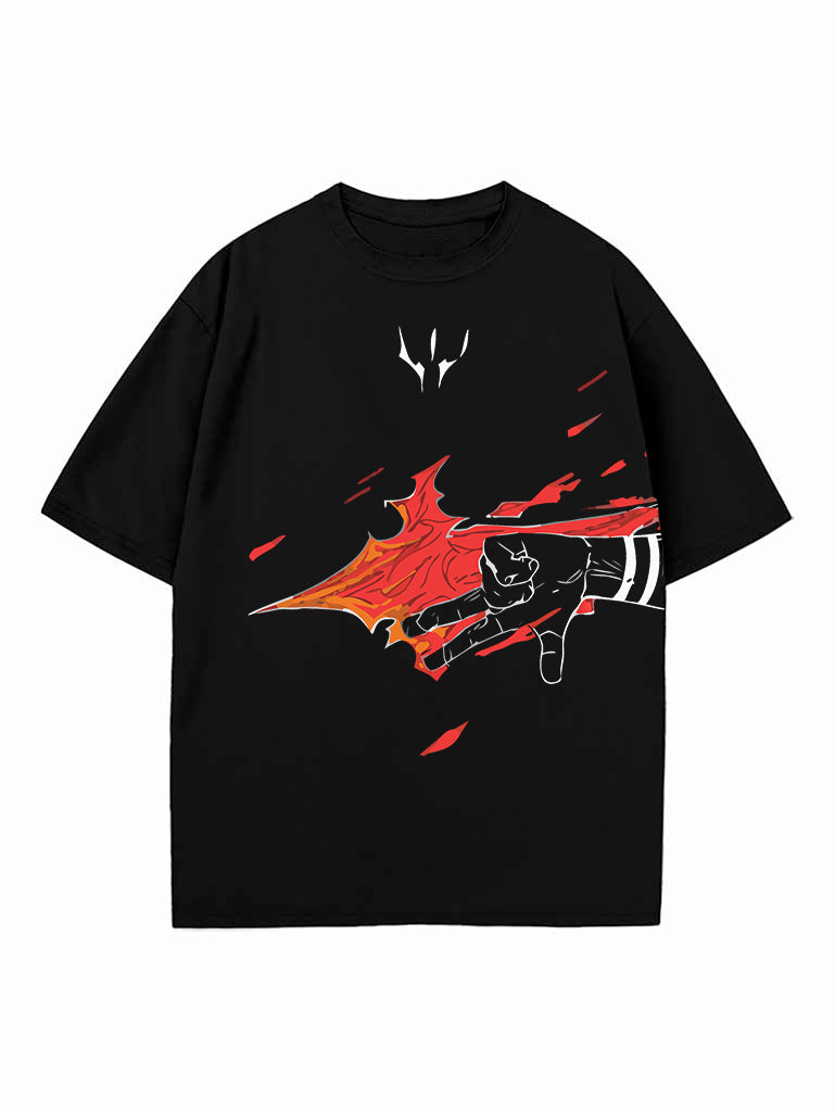 Black t-shirt with Yuji Itadori Jujutsu Kaisen Cursed Strike graphic – photo 2