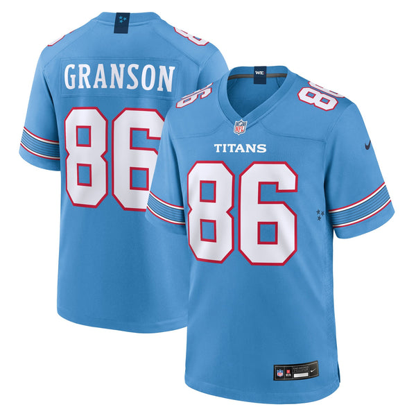 Tennessee Titans Kylen Granson Nike Light Blue Team Game Jersey