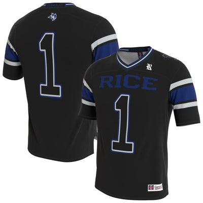 Rice Owls GameDay Greats Lightweight Collegiate Football Blackout Fashion Jersey - Black