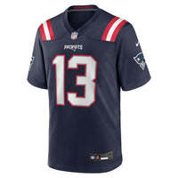New England Patriots Mack Hollins Nike Navy Team Game Jersey