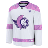 Ottawa Senators Fanatics White 2024 Hockey Fights Cancer Practice Jersey