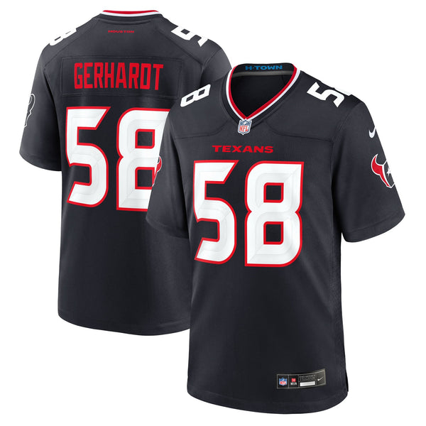 Houston Texans Gavin Gerhardt Nike Navy Team Game Jersey