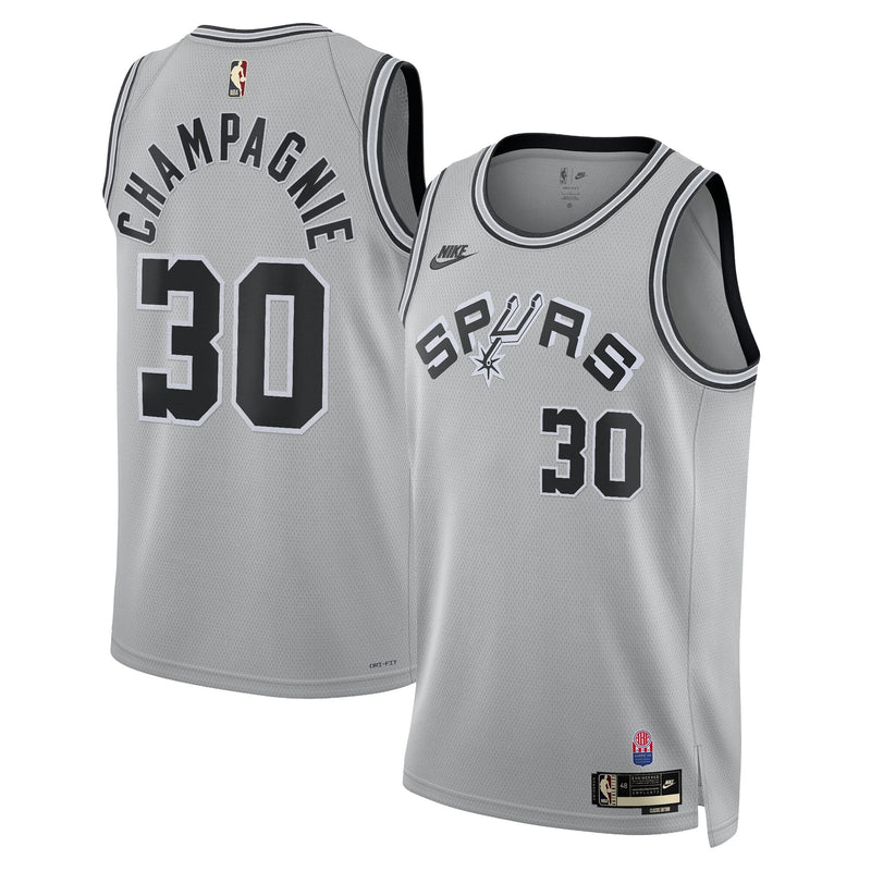 San Antonio Spurs Julian Champagnie - Silver jersey – view 1
