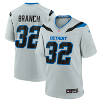Detroit Lions Brian Branch Nike Silver 2026 Rivalries Collection Game Jersey