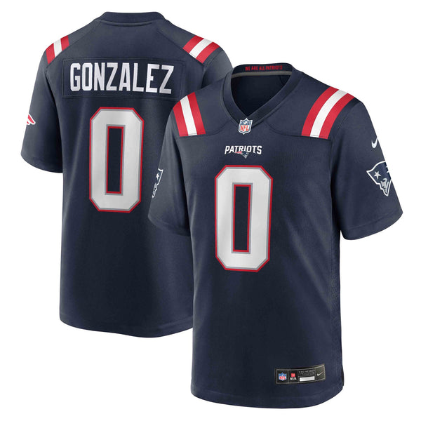 New England Patriots Christian Gonzalez Nike Navy Team Game Jersey