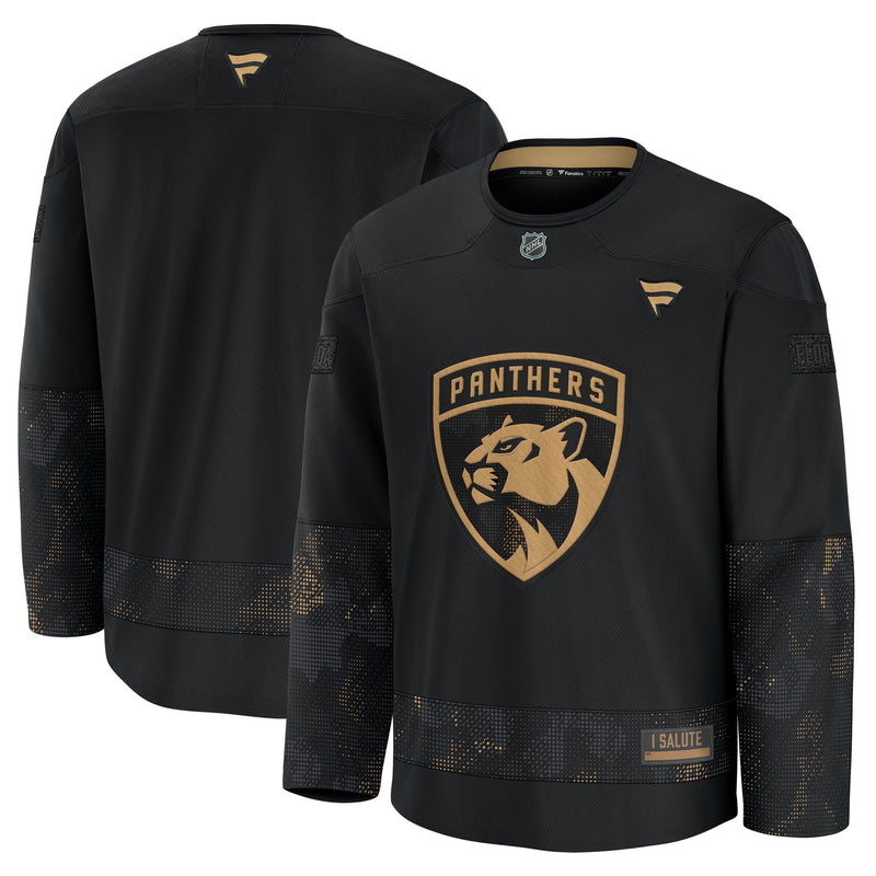 Florida Panthers Fanatics Black 2024 Military Appreciation Practice Jersey