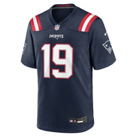 New England Patriots Kobee Minor Nike Navy Team Game Jersey