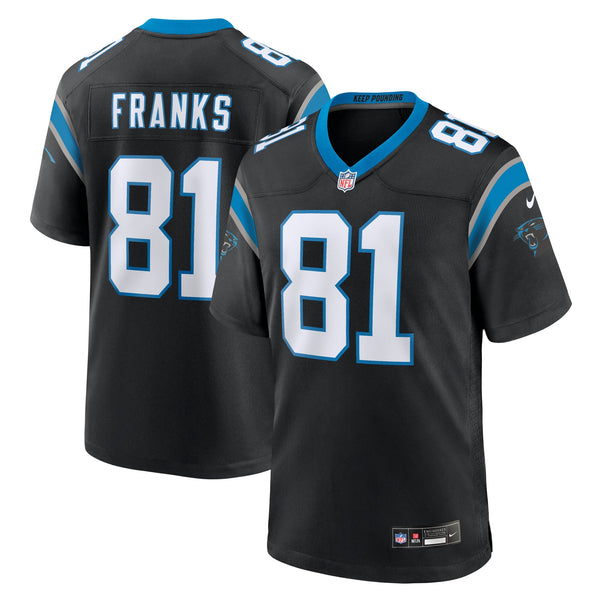 Carolina Panthers Feleipe Franks Nike Black Team Game Jersey