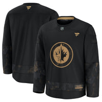 Winnipeg Jets Fanatics Black 2024 Military Appreciation Practice Jersey