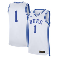#1 Duke Blue Devils Nike Home Replica Jersey - White
