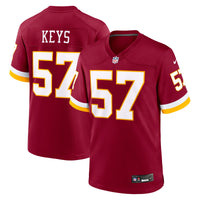 Washington Commanders Austin Keys Burgundy jersey – view 1