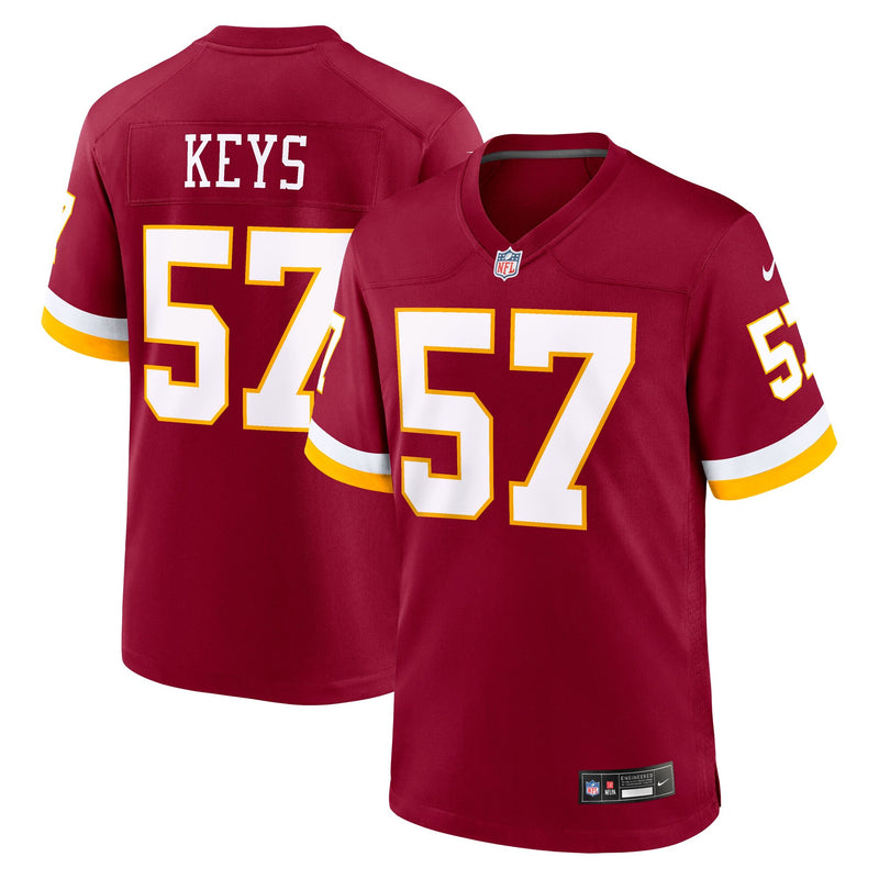 Washington Commanders Austin Keys Burgundy jersey – view 1