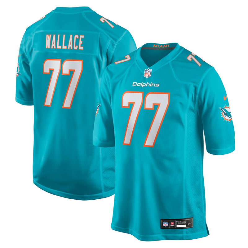 Miami Dolphins Caedan Wallace Aqua jersey – view 1