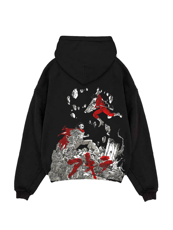Black hoodie with Shotaro Kaneda Akira Unbound Awakening graphic – photo 1