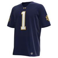 Notre Dame Fighting Irish Under Armour Premier Football Jersey - Navy