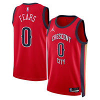 New Orleans Pelicans Jordan Brand Statement Edition Swingman Jersey - Red - Jeremiah Fears -
