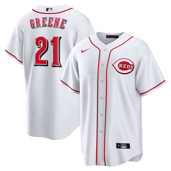 Cincinnati Reds Hunter Greene Nike White Home Replica Jersey