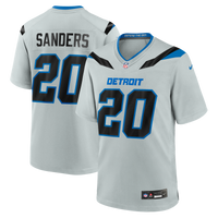 Detroit Lions Barry Sanders Nike Silver 2026 Rivalries Collection Game Jersey