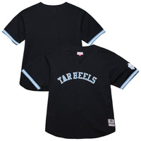 North Carolina Tar Heels Mitchell & Ness On The Clock Full-Button Fashion Jersey - Black