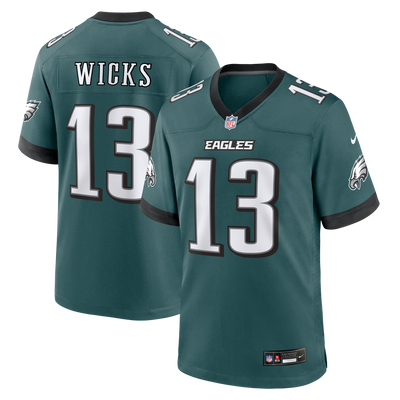 Philadelphia Eagles Dontayvion Wicks Nike Midnight Green Team Game Jersey