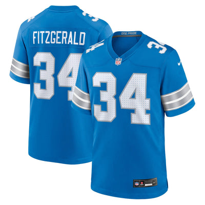 Detroit Lions Bishop Fitzgerald Nike Blue Team Game Jersey