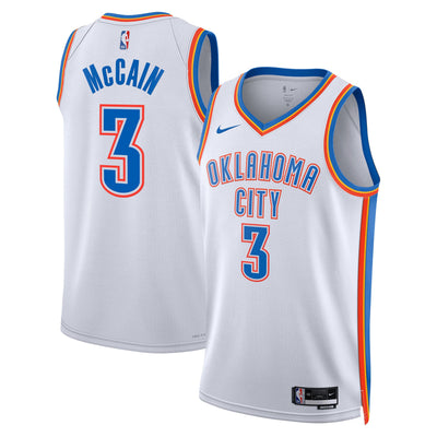 Oklahoma City Thunder Nike Association Edition Swingman Jersey - White - Jared McCain -