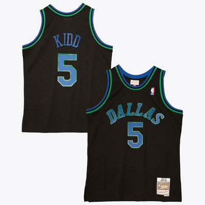Dallas Mavericks Mitchell & Ness Jason Kidd 1994 Reload Swingman Authentic Jersey - Black