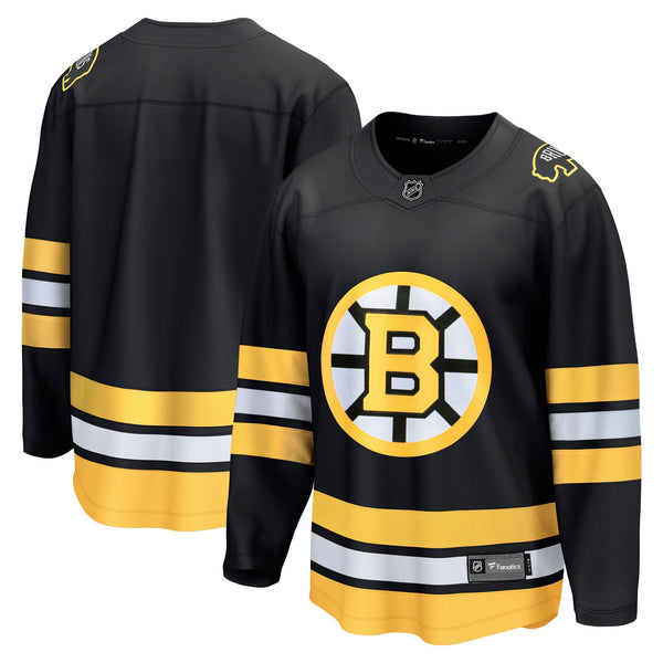 Boston Bruins Fanatics Black Anniversary Home Breakaway Jersey