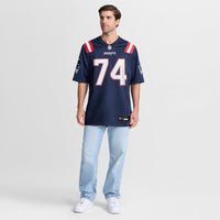 New England Patriots Caleb Lomu Nike Navy Team Game Jersey