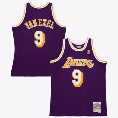 Los Angeles Lakers Mitchell & Ness Nick Van Exel 1996 Road Authentic Jersey - Purple