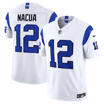 Los Angeles Rams Puka Nacua Nike Fearsome White Vapor F.U.S.E. Printed Limited Jersey